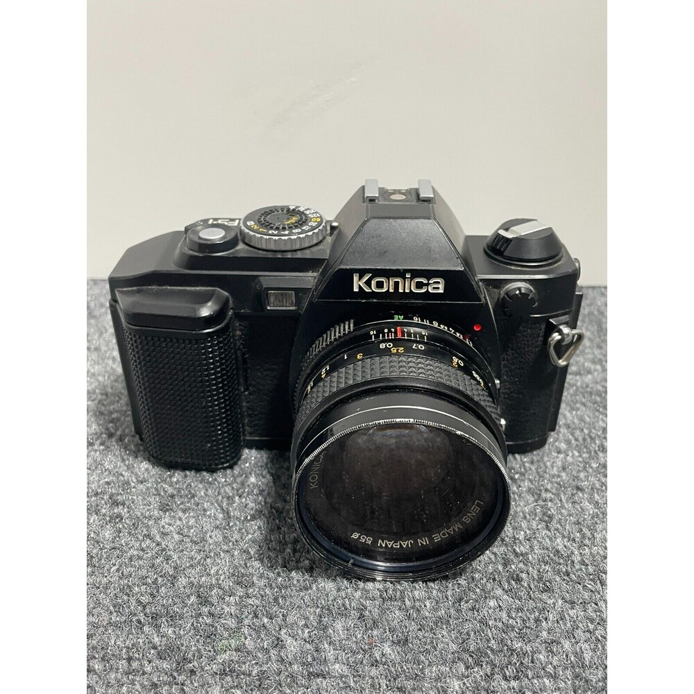 Konica FS-1 35mm Vintage Film Camera w/ Lens Not Tested